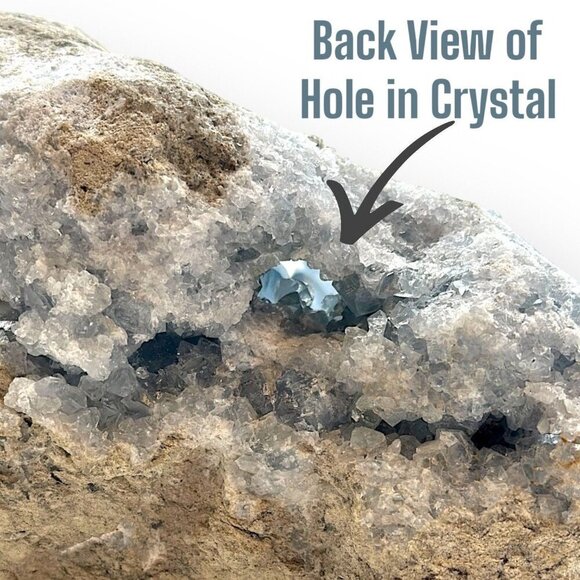 Large Celestite Cluster XXL Points Blue Crystal Natural Raw Rough Freeform - Picture 6 of 16